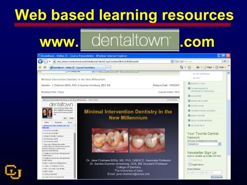 Conference PPT (16 MB) - Institute for Oral Health