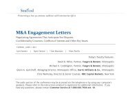 M&A E L M&A Engagement Letters - Strafford