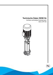 Technische Daten 50/60 Hz - DP pumps