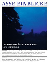 INFORMATIONEN üBER EIN ENDLAGER Eine Sammlung - Asse II