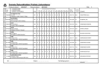 LÃƒÂ¶shundsprov - Svenska ÃƒÂ„lghundklubben