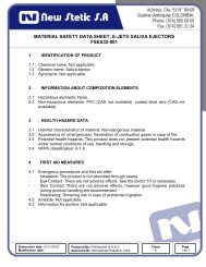 material safety data sheet: e-jetÂ® saliva ejectors fses32 ... - New Stetic