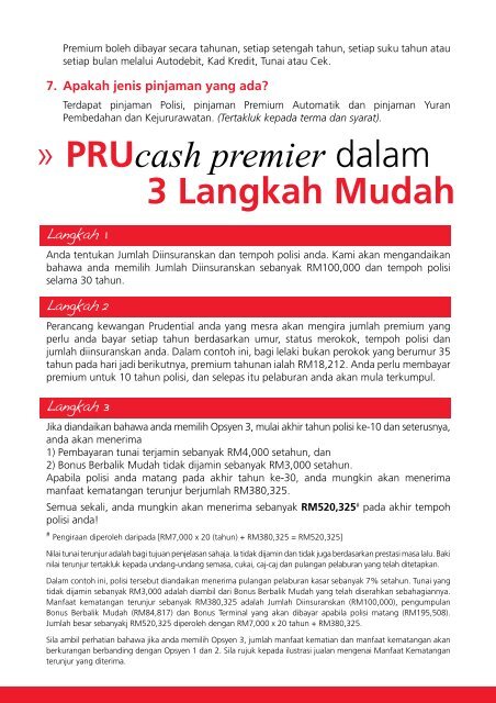 PRUcash premier - Prudential Malaysia