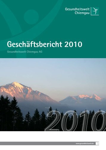 Geschäfts Gesu 2010 - Gesundheitswelt Chiemgau