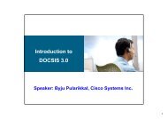 Introduction to DOCSIS 3.0 - nanog