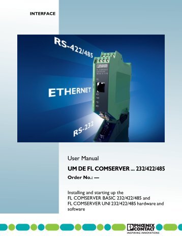 UM EN FL COM SERVER RS232/422/485 - Phoenix Contact