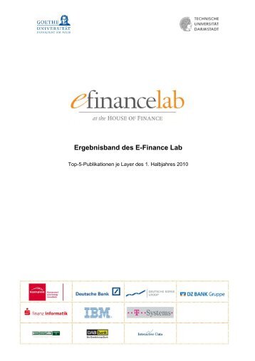 Ergebnisband des E-Finance Lab