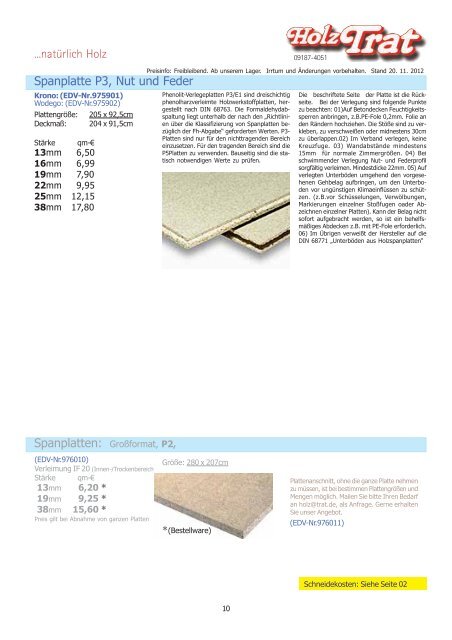 12 Platten Stand 30 11 05 - Holz-TRAT Ideen in Holz