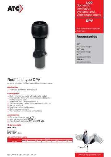 Roof fans type DPV - Air Trade Centre