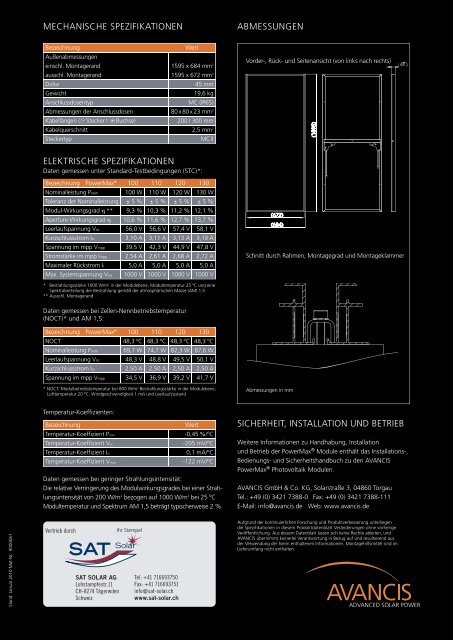 POWERMAXÂ®. PHOTOVOLTAIK DER PREMIUMKLASSE. - SAT Solar