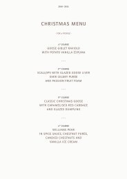 CHRISTMAS MENU - Hotel Traube Tonbach