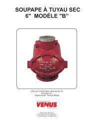 soupape à tuyau sec modèle - Venus Fire Protection, Ltd.