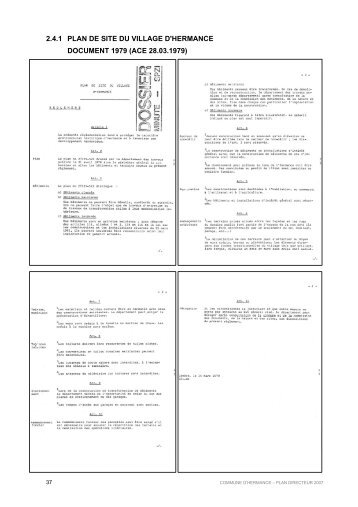 2.4.1 PLAN DE SITE DU VILLAGE D'HERMANCE DOCUMENT ...