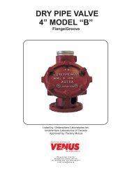 dry pipe valve 4” model “ - Venus Fire Protection, Ltd.