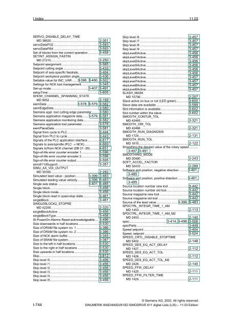 Lists 11/2003 Edition