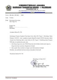 Penerimaan Siswa Baru MTsN 1 Palembang - Kemenag Sumsel