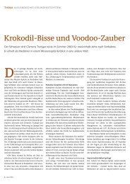 Krokodil-Bisse und Voodoo-Zauber - SolidarMed