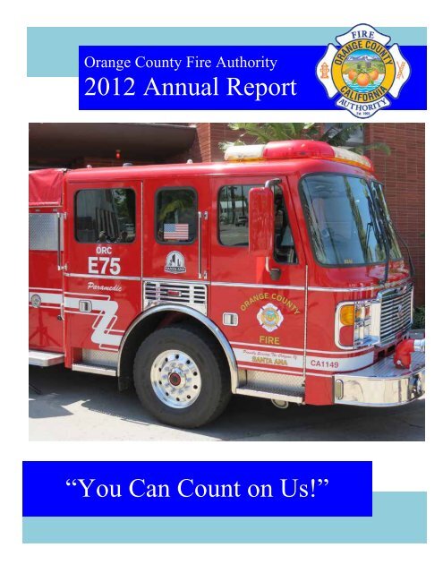2012 Annual Report Orange County Fire Authority