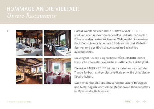 Aussichten für Ihren Top-Event - Hotel Traube Tonbach