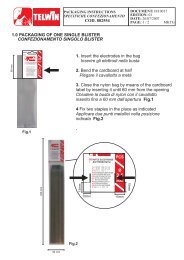 1.0 PACKAGING OF ONE SINGLE BLISTER ... - Telwin
