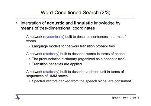 Large Vocabulary Continuous Speech Recognition - Berlin Chen