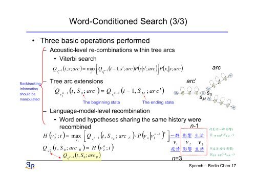 Large Vocabulary Continuous Speech Recognition - Berlin Chen