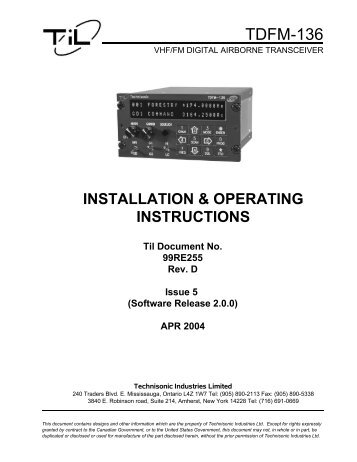 TDFM-136 Manual