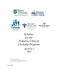 08112012 orientation syllabus - 12 0810rev.pdf - TMedWeb - Tulane ...