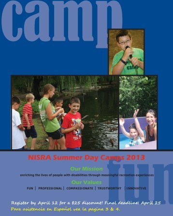 NISRA Summer Day Camps 2013 - Woodstock School District 200