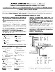 Remote Car Starter Installation Manual for Models ... - Ready Remote