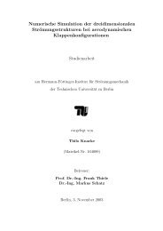 Numerische Simulation der dreidimensionalen ... - CFD - TU Berlin