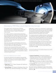 Discovery MR750w launched Across Europe - GE Healthcare