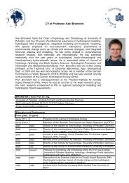 CV of Professor Axel Bronstert - Institut für Erd- und ...