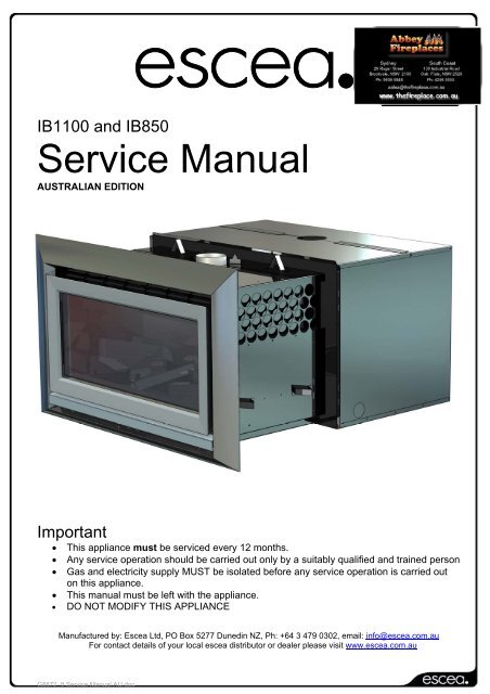 Escea 1100 & 850 Service Manual.pdf