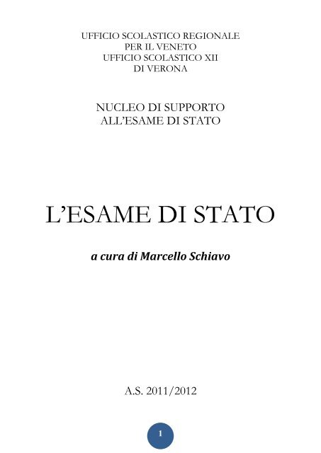 L'ESAME DI STATO - MIUR â USR Veneto