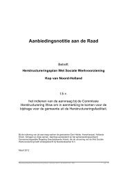 Raadsaanbieding Projectplan herstructurering Wsw - Gemeenteraad