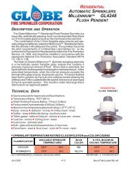 residential automatic sprinklers millenniumâ¢ gl4248 flush pendent