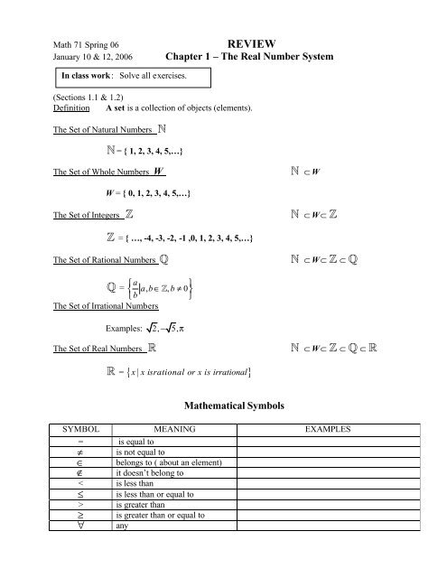 The Real Number System
