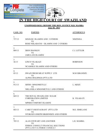 ROLL 28 JUNE 2013.pdf - SwaziLII