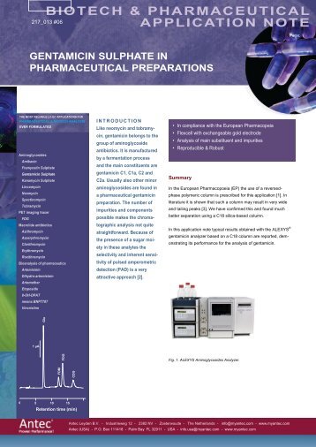 Gentamicin Sulphate in Pharmaceutical Preparations