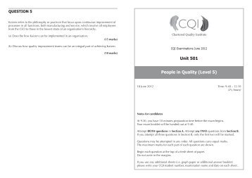 U501 June 2012 Exam Paper