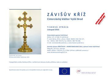 (ZÁVI−ÙV KØÍ”_Tisková zpráva_listopad2010) - Cisterciácký klášter ...