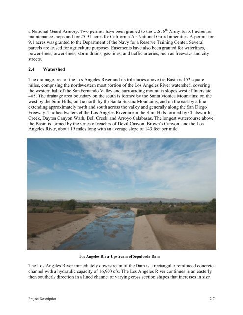 Sepulveda Dam Basin Master Plan - Los Angeles District - U.S. Army