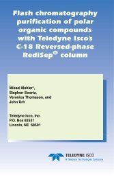 Flash chromatography purification of polar organic compounds - Isco