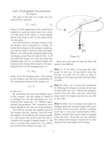 Lab: Centripetal Acceleration