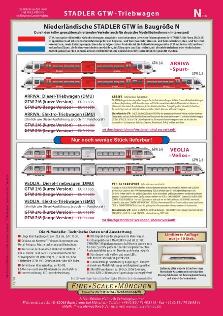 STADLER GTW-Triebwagen - Fine Scale MÃ¼nchen