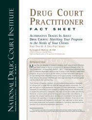 Alternative Tracks for Adult Drug Courts - National Drug Court Institute