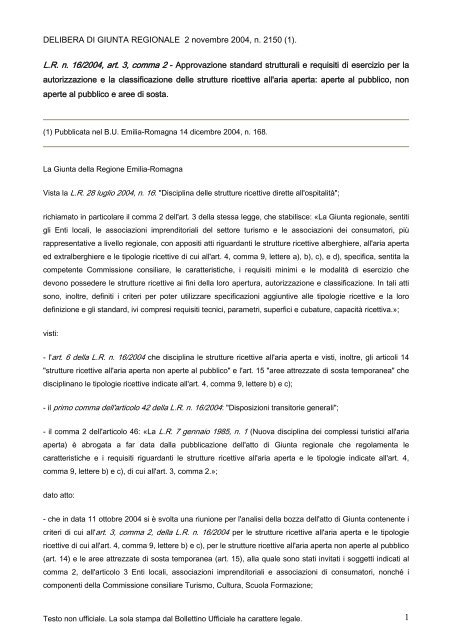 (1). LR n. 16/2004, art. 3, comma 2 - Comune di Argenta
