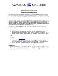Selective Service Failure to Register Status Information Letter ...