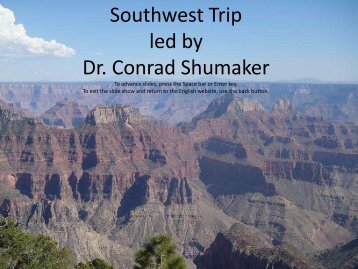 Southwest Trip led by Dr. Conrad Shumaker